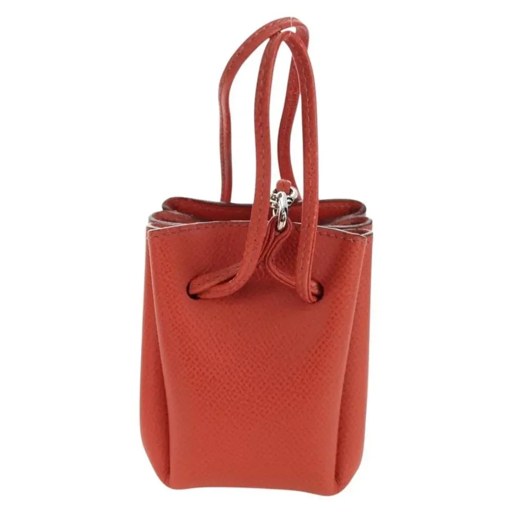 Hermes Leather Vespa Pouch Red